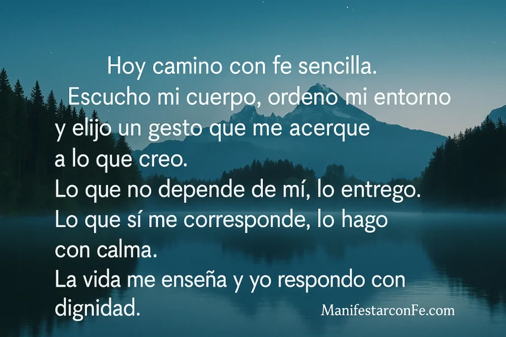 Afirmacion de fe para comenzar el día