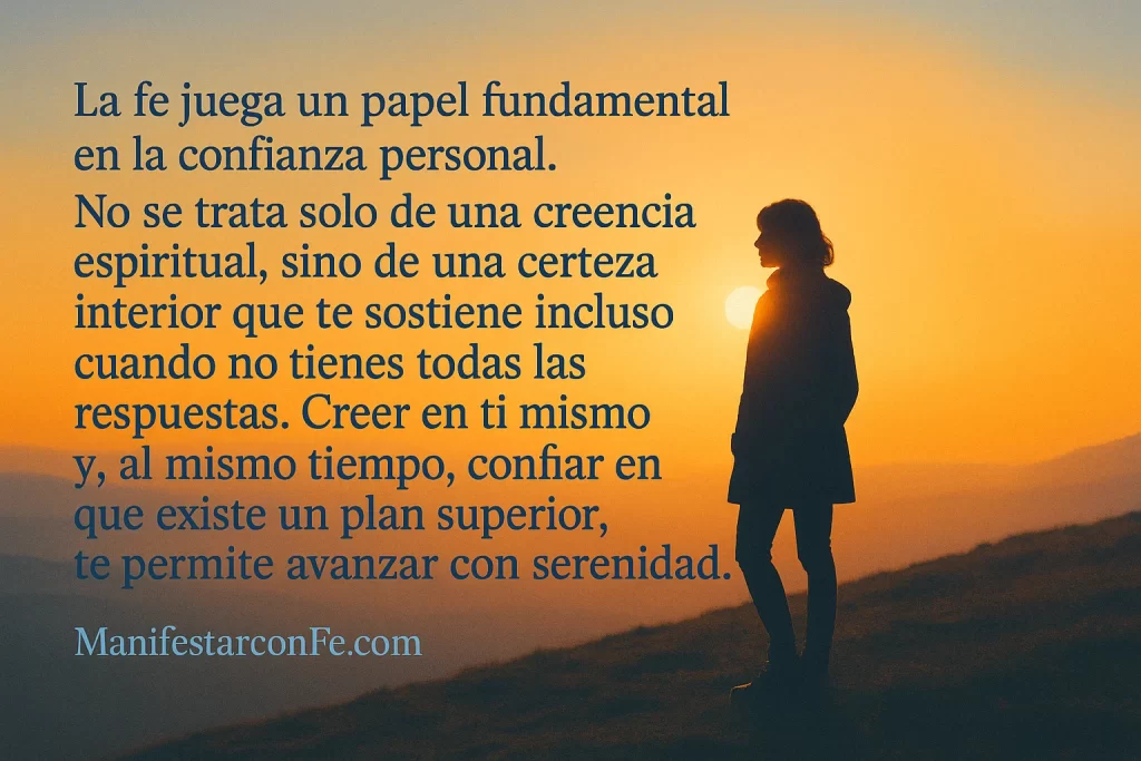 Creer en ti mismo te permite avanzar con serenidad