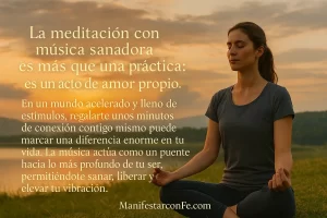 Integrar música sanadora en meditaciones