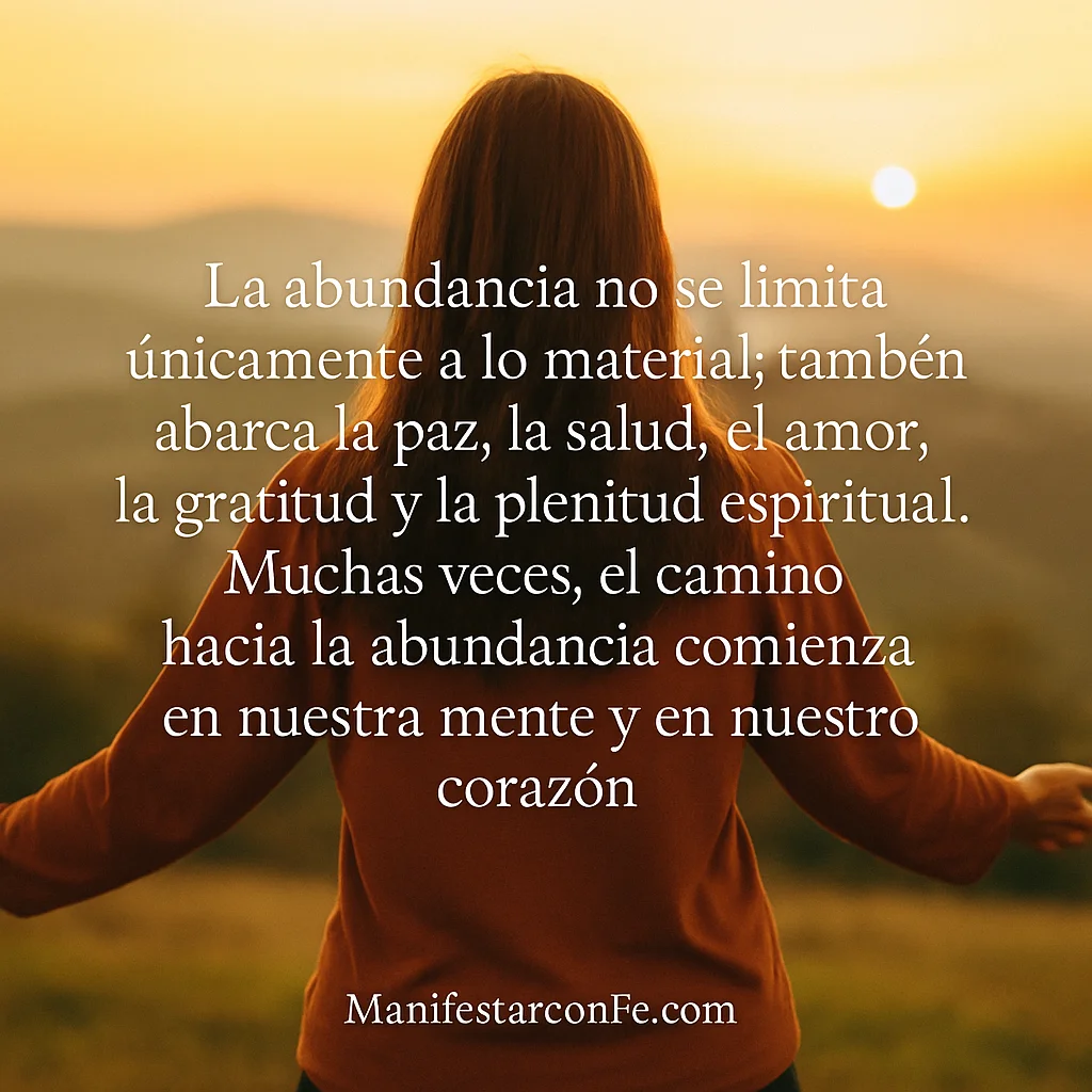 Manifestar abundancia con fe y pensamientos positivos