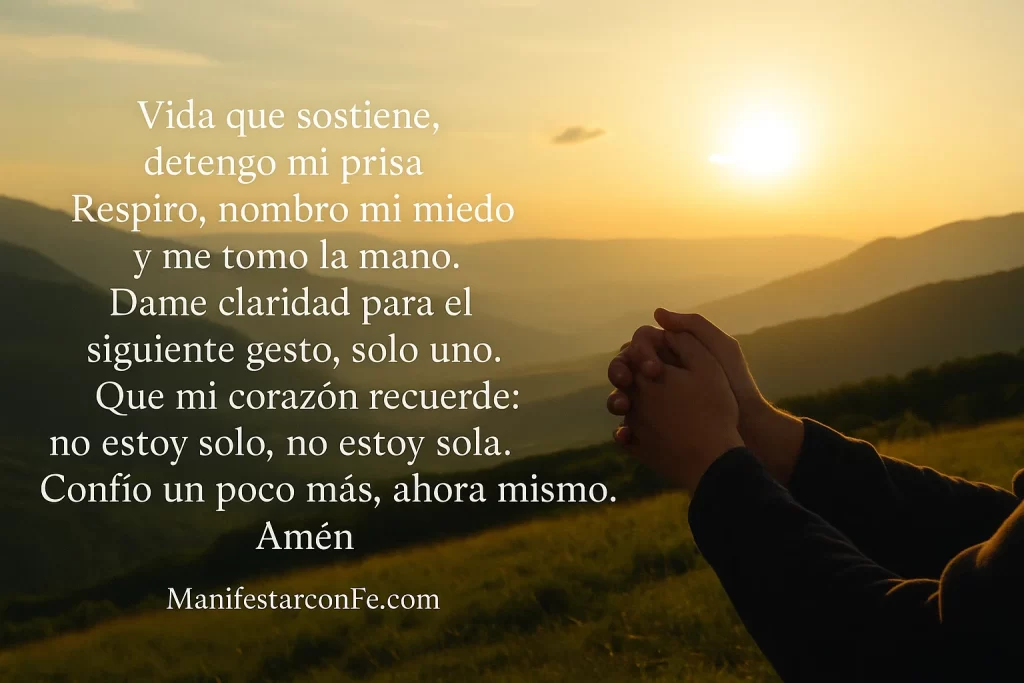Oración breve para momentos de urgencia