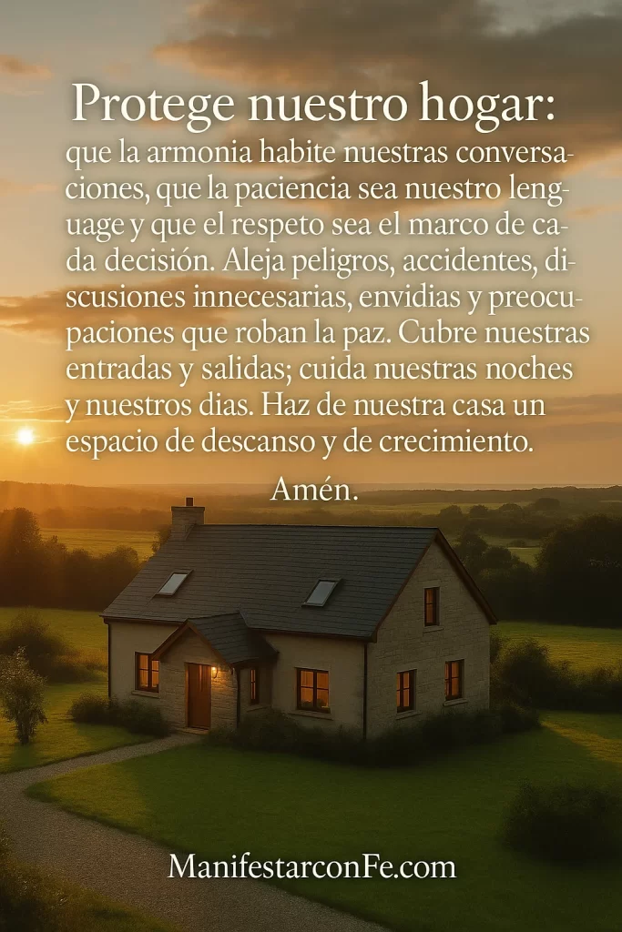 Oración de Protección para la familia y el hogar