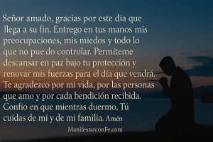 Oración de la noche para descansar en paz