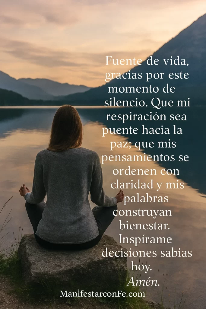 Oracion para acompañar la meditacion