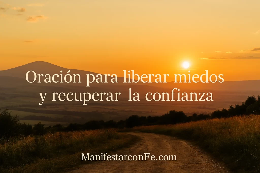 Oración para liberar miedos y recuperar la confianza
