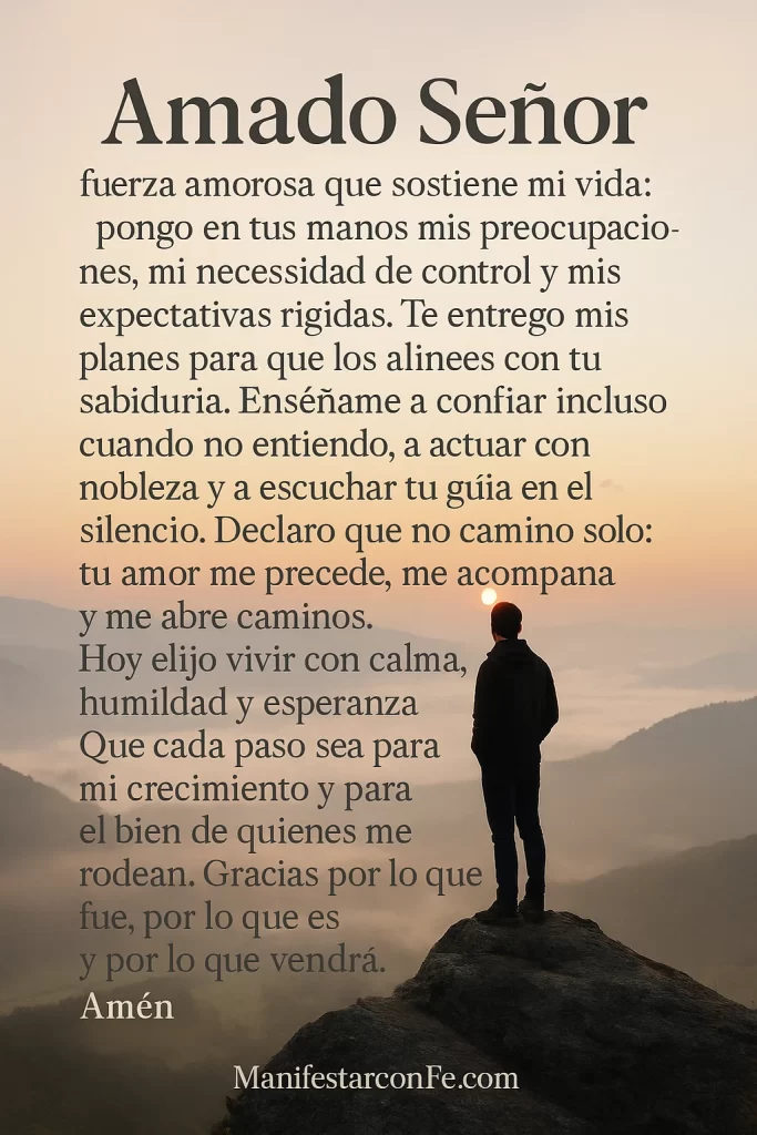 Oracion para perder el miedo al futuro