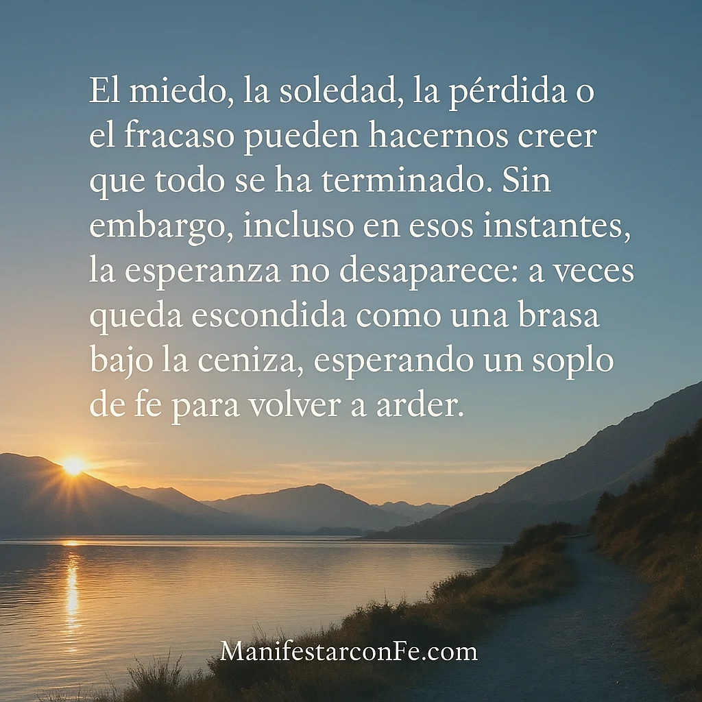 Reencontrar la esperanza en medio de la oscuridad