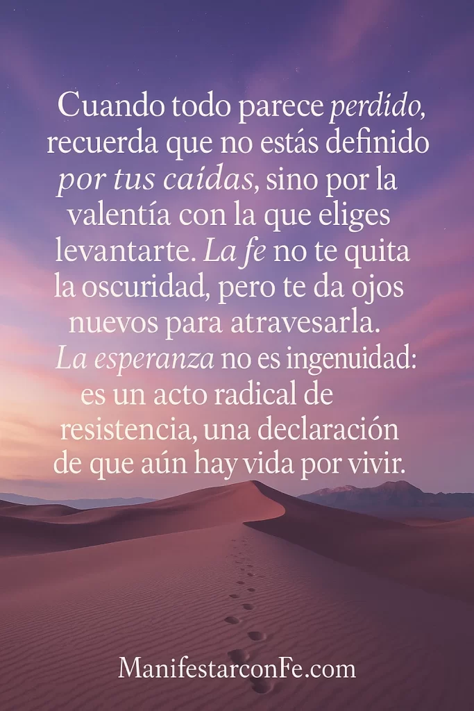 Reflexion de esperanza volver a levantarse