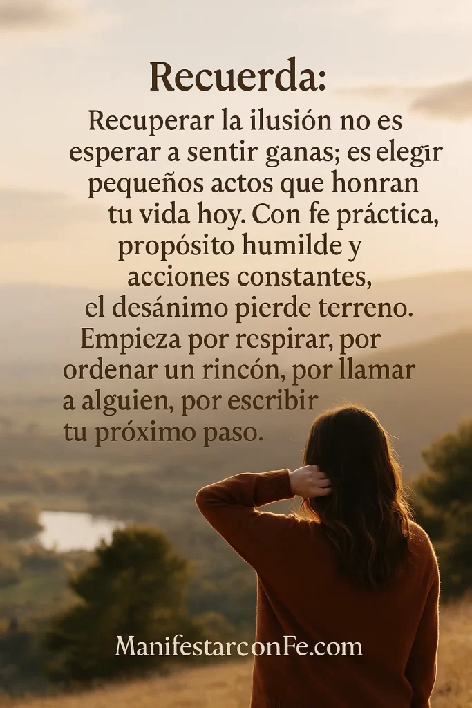 Reflexion para recuperar ilusion