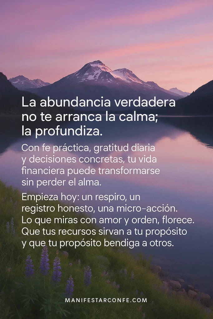 Reflexion prosperar con el corazón en paz